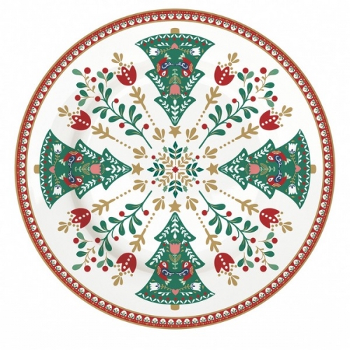 Assiette dessert christmas folk - easy life Assiette dessert christmas folk - easy life
