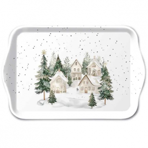 Petit plateau snowy houses - ambiente Petit plateau snowy houses - ambiente