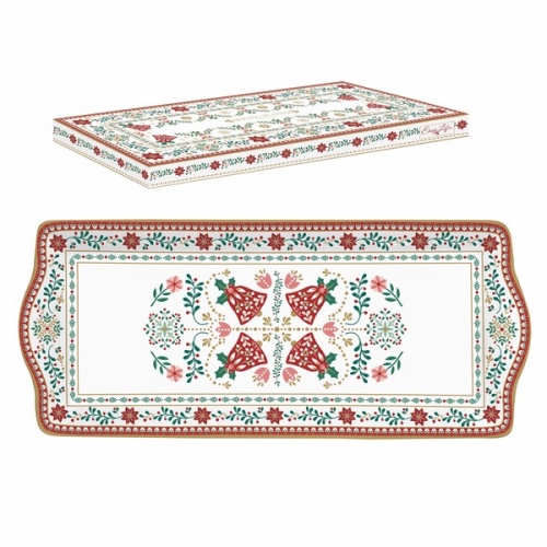 Plat à cake Christmas folk - easy life Plat à cake Christmas folk - easy life