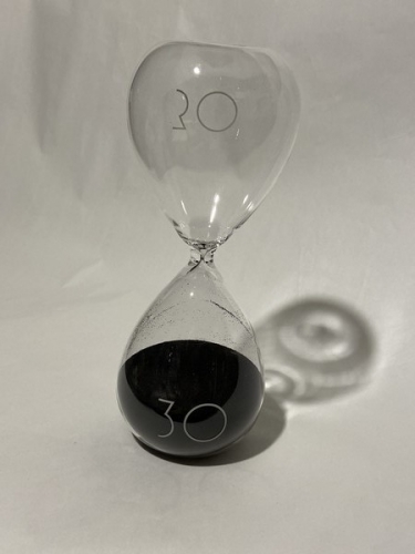 Sablier 30 minutes poudre noir Sablier 30 minutes poudre noir