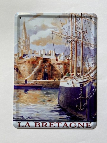 Plaque en métal la Bretagne - Editions Clouet Plaque en métal la Bretagne - Editions Clouet