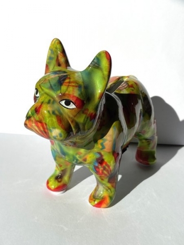 Petite tirelire bouledogue verte - pomme pidou Petite tirelire bouledogue verte - pomme pidou