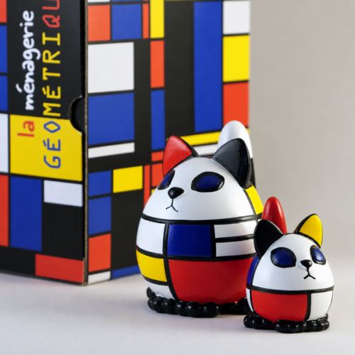 Set de 2 chats Mondrian - Parastone Set de 2 chats Mondrian - Parastone