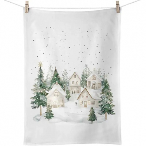Torchon snowy houses - ambiente Torchon snowy houses - ambiente