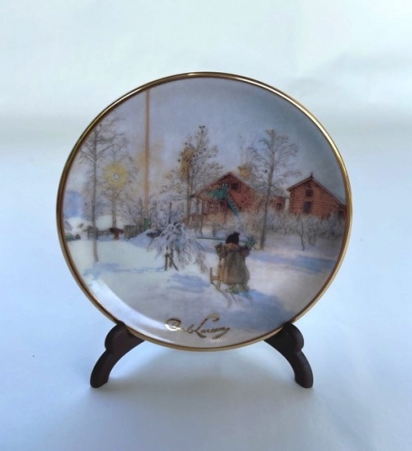 Mini assiette Brita with sledge Carl Larsson - Goebel Mini assiette Brita with sledge Carl Larsson - Goebel