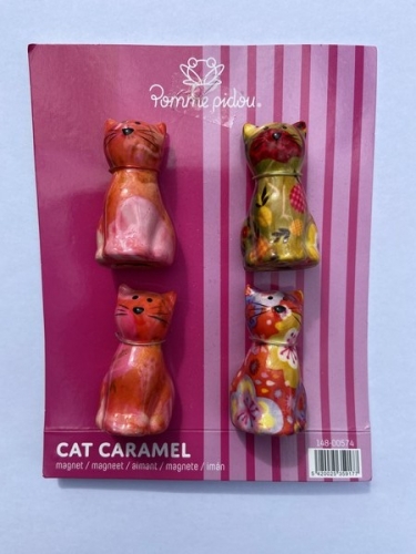 Set de 4 magnets chats pomme pidou Set de 4 magnets chats pomme pidou