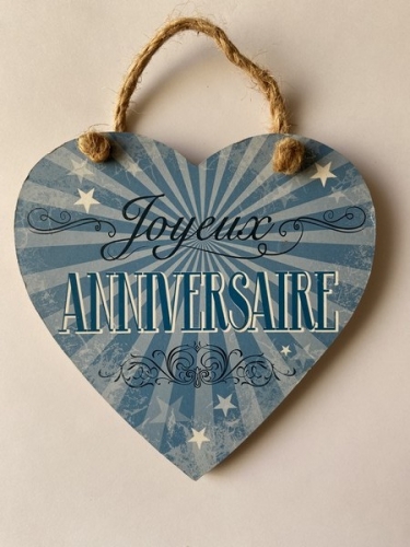 Coeur joyeux anniversaire bleu Coeur joyeux anniversaire bleu