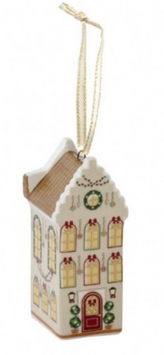 Decoration de Noël maison toit beige festive avenue - easy life Decoration de Noël maison toit beige festive avenue - easy life