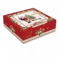 Coffret de 4 assiettes dessert christmas memories - easy life