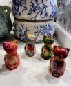 Set de 4 magnets chats pomme pidou