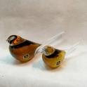Petit oiseau cristal Bohème ambre