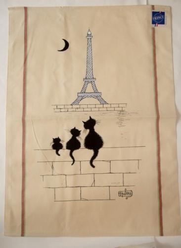 Torchon chats Dubout Tour Eiffel