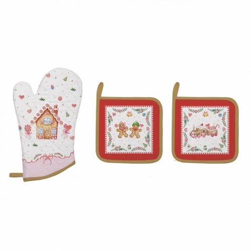 Set gant et maniques de cuisine sweet christmas - easy life