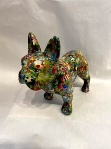 Tirelire bouledogue Jack vert - pomme pidou