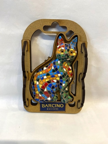 Magnet chat mosaïque Barcino