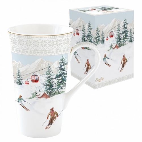 Grand mug en porcelaine chalet easy life