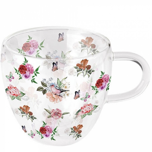 Tasse en verre double paroi Charlotte white - ambiente