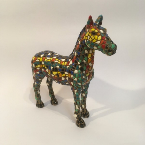 Cheval en mosaique Barcino