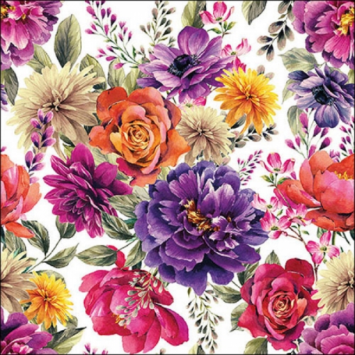 Serviettes papier Anne white - ambiente