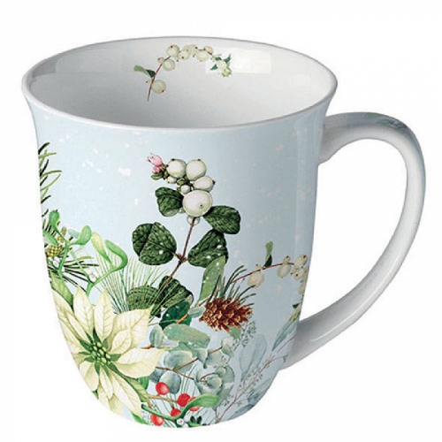 Mug white poinsettia - ambiente