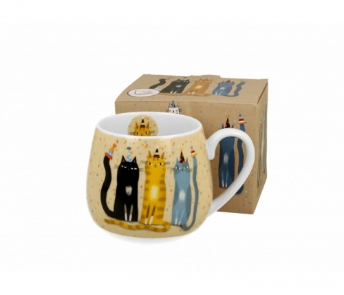 Mug chats party de forme arrondie - duo gift
