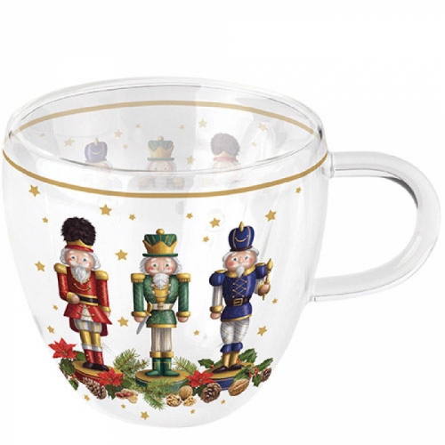 Tasse en verre double paroi  bearded nutcracker - ambiente