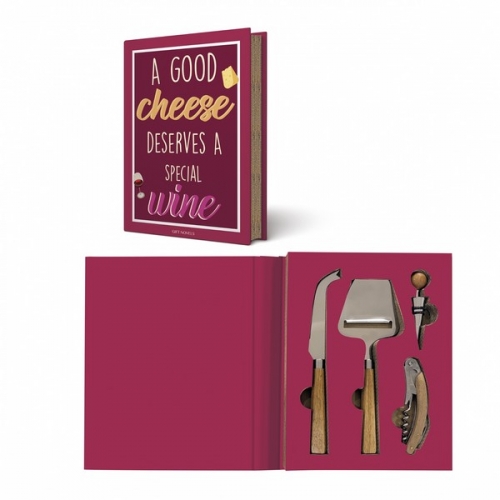 Coffret livre à vin et à fromage gift novels - easy life
