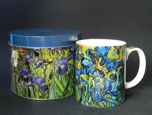 Mug les iris de Van Gogh avec boite métal - Parastone
