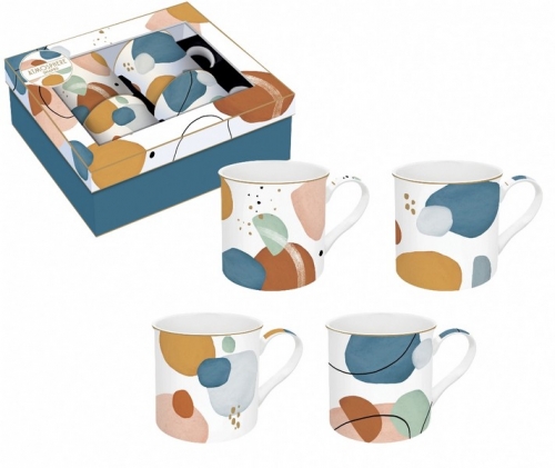 Coffret 4 mugs fine shapes easy life