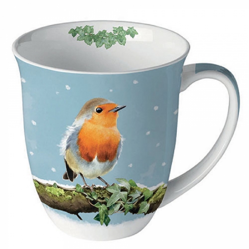 Mug robin on branch - ambiente