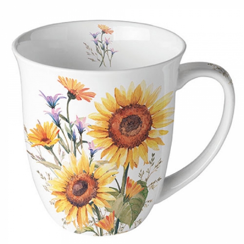 Mug en porcelaine sunflowers - ambiente