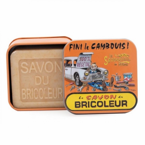 Boite métal avec savon du bricoleur - savonnerie de Nyons