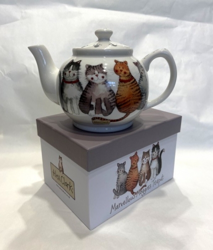 Petite théière chats marvellous moggies - Alex Clark