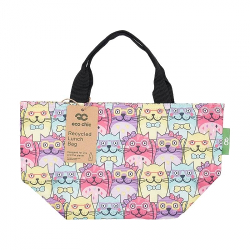 Lunch bag multiple glass cat - eco chic