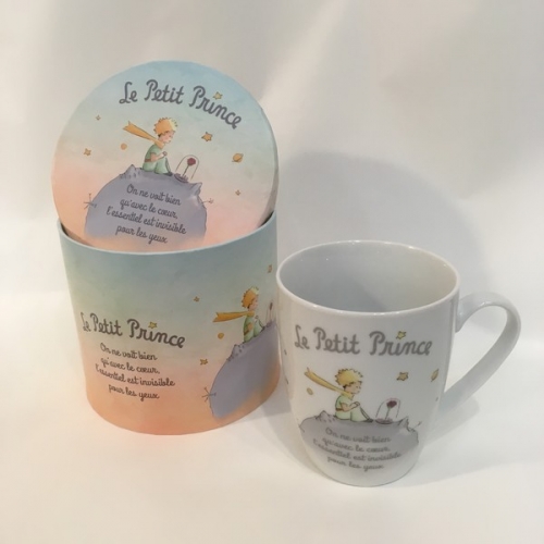 Coffret mug le petit prince sur terre et rose