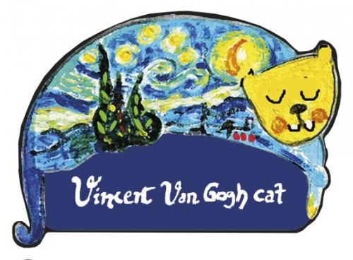Magnet chat Van Gogh