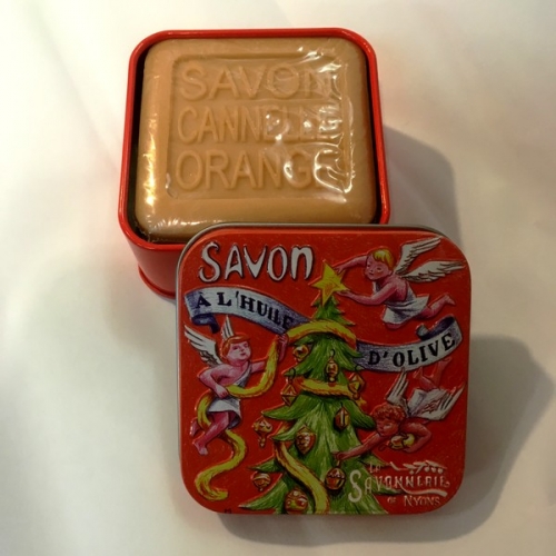 Boite à savon en métal anges de Noël