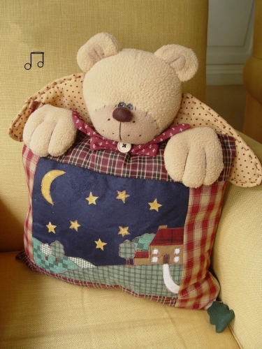 Coussin musical ours - la galleria
