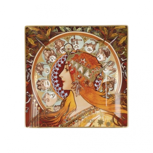 Coupe en porcelaine Zodiaque de Mucha - Artis Orbis