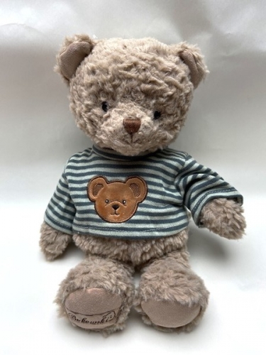 Ours en peluche Colin sweat rayé bleu/vert - Bukowski