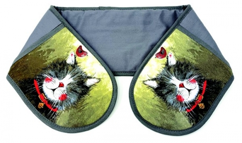 Double gant de cuisine chat Klaus - alex Clark