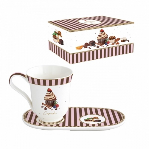 Mug avec soucoupe sweet moments - easy life