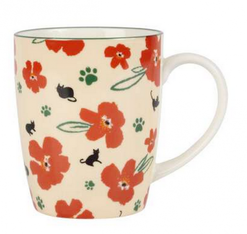 Mug fleurs chat  chamouflage jardin d'Ulysse