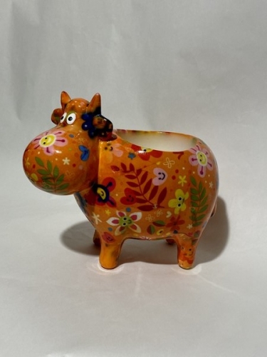 Pot de fleur vache Bella orange - pomme pidou