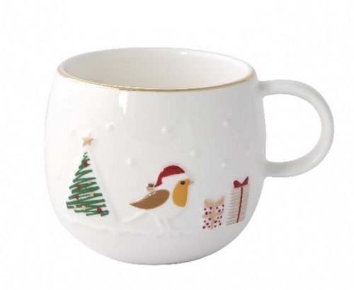 Mug oiseau avec bonnet de Noël let it snow easy life