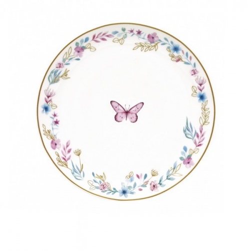 Assiette dessert papillon fancy garden - easy life
