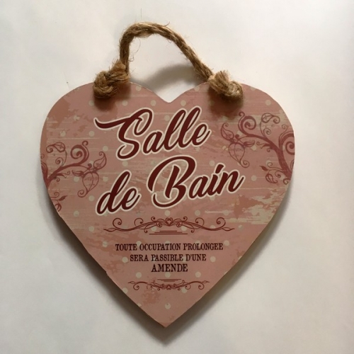 Coeur à suspendre salle de bain