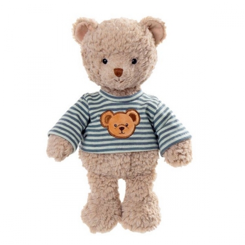 Ours en peluche Colin sweat rayé bleu/vert - Bukowski