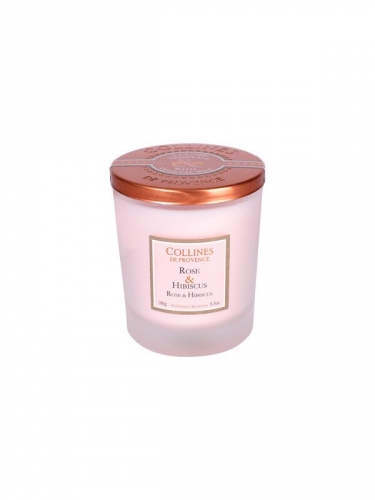 Bougie parfumée rose & hibiscus - collines de provence
