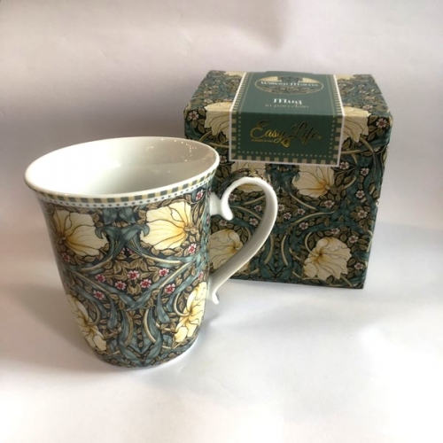 Mug porcelaine William Morris noir